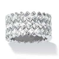 Cubic Zirconia Micro Pave Brass Ring, Geometrical Pattern, platinum plated, different size for choice & micro pave cubic zirconia & for woman, nickel, lead & cadmium free, 12mm, US Ring Size:6-10, Sold By PC