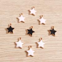 Tibetan Style Enamel Pendants, Star, DIY, more colors for choice, nickel, lead & cadmium free, 14x12mm, 10Bags/Lot, Sold By Lot