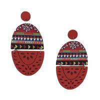 Wood Earring fashion jewelry & for woman Sold By Pair