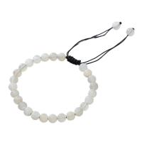 Gemstone Bracelets Moonstone with Knot Cord Round fashion jewelry & for woman Length 18 cm Sold By PC