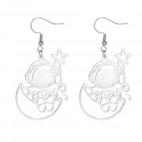 Stainless Steel Drop Earring 304 Stainless Steel Astronaut plated fashion jewelry & for woman & hollow Sold By Pair