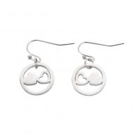 Stainless Steel Drop Earring 304 Stainless Steel Round plated fashion jewelry & for woman & hollow Sold By PC