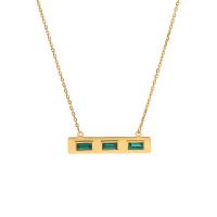 Edelstahl Schmuck Halskette, 304 Edelstahl, mit kubischer Zirkonia, mit Verlängerungskettchen von 5cm, Modeschmuck & für Frau, goldfarben, 38x10mm, Länge:ca. 37.5 cm, verkauft von PC