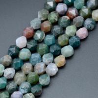 Natürliche Indian Achat Perlen, Indischer Achat, DIY & verschiedene Größen vorhanden & facettierte, gemischte Farben, verkauft per ca. 37-39 cm Strang