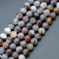 Natürliche Streifen Achat Perlen, rund, DIY & verschiedene Größen vorhanden, gemischte Farben, verkauft per ca. 37-39 cm Strang