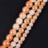 Runde Crystal Beads, Krystal, du kan DIY & forskellig størrelse for valg, Gold Champagne, Solgt Per Ca. 37-39 cm Strand