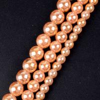 Round Crystal Beads, DIY & different size for choice, Gold Champagne, Sold Per Approx 37-39 cm Strand