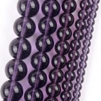 Mode Glasperlen, rund, DIY & verschiedene Größen vorhanden, violett, verkauft per ca. 37-39 cm Strang