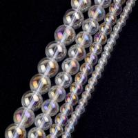 Fashion Glass Beads Round DIY clear Sold Per Approx 37-39 cm Strand