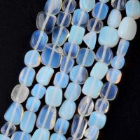 Grânulos de gemstone jóias, Irregular, DIY, branco, 8-10mm, vendido para Aprox 37-39 cm Strand