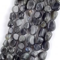 Perles bijoux en pierres gemmes, Labradorite, Irrégulière, DIY, gris, 8-10mm, Vendu par Environ 37-39 cm brin