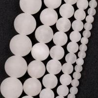 Natural Chalcedony Bead, White Chalcedony, Round, DIY & different size for choice & frosted, mixed colors, Sold Per Approx 37-39 cm Strand