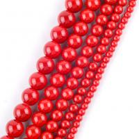 Perles bijoux en pierres gemmes, Jaspe rouge, Rond, DIY & normes différentes pour le choix, rouge, Vendu par Environ 37-39 cm brin