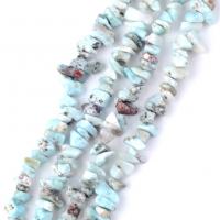 Perles bijoux en pierres gemmes, Larimar, Irrégulière, DIY, bleu, 3-5mm, Vendu par Environ 16 pouce brin