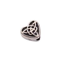 Tibetan Style Heart Pendants, silver color plated, DIY, nickel, lead & cadmium free, 6.50x6mm, Approx 100PCs/Bag, Sold By Bag