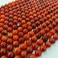 Natural Red Agate Beads Round DIY red Sold Per Approx 14.96 Inch Strand