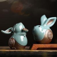 Tea Pet Decoration Porcelain Rabbit handmade for home and office & durable Sold By PC