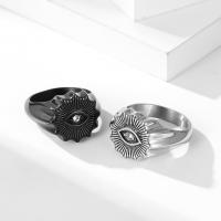 Палец кольцо из нержавеющей стали, Нержавеющая сталь 304, полированный, разный размер для выбора & Мужский & со стразами, Много цветов для выбора, 15.50mm, продается PC
