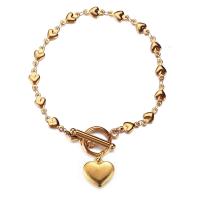 Stainless Steel Jewelry Bracelet 304 Stainless Steel Heart fashion jewelry & for woman 6mm 16mm Length Approx 8.28 Inch Sold By PC