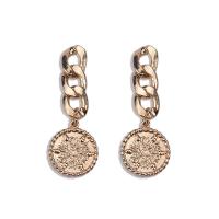 Zinc Alloy Drop Earrings Copper Coated Plastic gold color plated fashion jewelry & for woman golden Sold By Pair