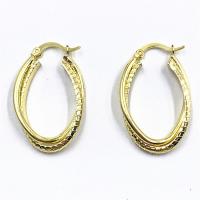 Brass Hoop Earring real gold plated fashion jewelry & for woman gold Sold By Pair