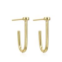 Brass Stud Earring, plated, for woman, more colors for choice, 21x10mm, Sold By Pair