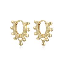 Messing Huggie Hoop Earring, echt goud verguld, verschillende stijlen voor de keuze & voor vrouw, goud, 20x18mm, Verkocht door pair