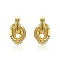 Brass Drop Earring real gold plated & for woman gold Sold By Pair