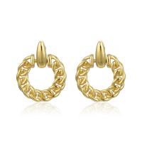 Boucles d'oreilles pendantes en laiton, Plaqué d'or, styles différents pour le choix & pour femme, Or, Vendu par paire