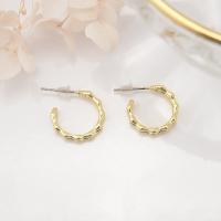 Brass Stud Earring real gold plated & for woman gold Sold By Pair