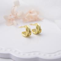 Brass Stud Earring, plated, different styles for choice & for woman, more colors for choice, 13x12mm, Sold By Pair