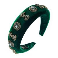 Hair Bands, Cloth, handmade, for woman & with rhinestone, more colors for choice, Sold By PC