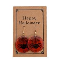 Acrylic Jewelry Earring Acetate Flat Round Halloween Jewelry Gift & for woman 39mm Sold By Lot