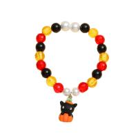 Resin Bracelets, with Acrylic, Cat, Unisex & Halloween Jewelry Gift, more colors for choice, 65mm, 10PCs/Lot, Sold By Lot