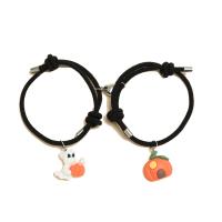 Resin Bracelets with Polyester Cord & Acrylic 2 pieces & Unisex & Halloween Jewelry Gift Length Approx 6.3-11 Inch Sold By Lot
