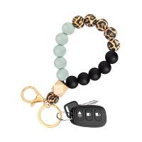 Wood Bracelets Silicone with Wood & Zinc Alloy fashion jewelry & for woman Length Approx 6.7 Inch Sold By PC
