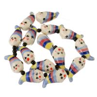 Printing Porcelain Beads Cartoon DIY multi-colored Sold By Bag