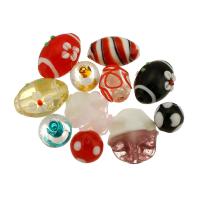 Perles murano faites à la main , chalumeau, envoyé au hasard & DIY & mélangé, multicolore, 11*12*12mm-18*21*8mm, 20PC/sac, Vendu par sac