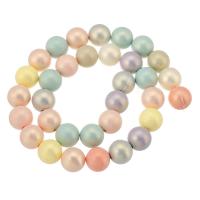 Perles bijoux en résine, Rond, DIY, multicolore, 11x12x12mm, Longueur:15 pouce, 5Strandstoron/lot, Vendu par lot