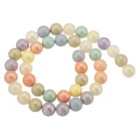 Resin Jewelry Beads Round DIY multi-colored Length 15 Inch Sold By Lot