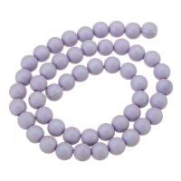 Perles bijoux en résine, Rond, DIY, violet, 7x8x8mm, Longueur:15 pouce, 5Strandstoron/lot, Vendu par lot