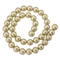 Harpiks smykker Perler, Resin, Runde, du kan DIY, gylden, 9x10x10mm, Længde 15.5 inch, 5Strands/Lot, Solgt af Lot