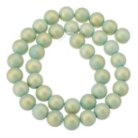 Harpiks smykker Perler, Resin, Runde, du kan DIY, grøn, 9x10x10mm, Længde Ca. 15.5 inch, 5Strands/Lot, Solgt af Lot