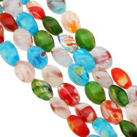 Perles murano faites à la main , chalumeau, DIY, multicolore, 13x9x10mm, Longueur:14.5 pouce, 5Strandstoron/lot, Vendu par lot