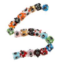 Evil Eye Lampwork Beads, DIY & mixed, Random Color, 8.50x12x11mm, Length:Approx 7 Inch, 5Strands/Lot, Sold By Lot
