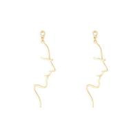 Tibetan Style Drop Earrings, gold color plated, fashion jewelry & for woman, nickel, lead & cadmium free, 90x35mm, Sold By Pair