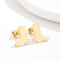 Stainless Steel Stud Earrings 304 Stainless Steel Shoes Vacuum Ion Plating fashion jewelry & for woman Sold By Pair