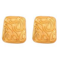 Tibetan Style Stud Earring, gold color plated, fashion jewelry & for woman, more colors for choice, 37x35mm, Sold By Pair