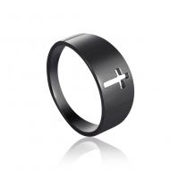 Stainless Steel Finger Ring, 304 Stainless Steel, Cross, plated, fashion jewelry & Unisex & different size for choice & hollow, more colors for choice, 2.4mmu30011mmu30018.6x50mm, Sold By PC