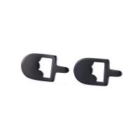 Titanium Steel  Earring, plated, fashion jewelry & for woman, more colors for choice, 11x5.80mm, Sold By Pair